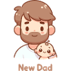 New Dad & Baby - Parental Sweetness