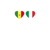 Sénégal Italie Heartbeat Flag Sénégalais