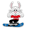 SCHNEEHASE - SNOWBOARD - TIERISCH GUT