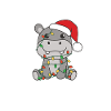 Hippopotame Noël Animaux d’hiver Hippopotames