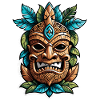 tiki beach - statue polynèsie