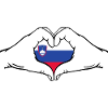 Slovenia Flag Heart Shape