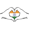 India Flag Heart Shape