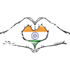 India Flag Heart Shape Used