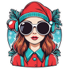 Girl Christmas Drawing