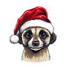 Meerkat Christmas Animal Head