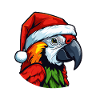 Parrot Christmas Animal Head