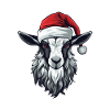 Goat Christmas Animal Head