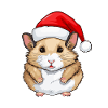 Hamster Christmas Animal Head