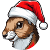 Squirrel Christmas Animal Head