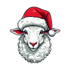 Sheep Christmas Animal Head Lamb