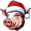 Pig Christmas Animal Head Sow