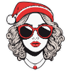 Girl Christmas Illustration