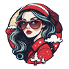 Illustration de Noël fille