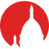 Sacré-Coeur Montmartre Paris red silhouette