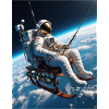  Astronaut beim Angeln