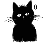 Bored Black Cat