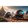 Two racing snails