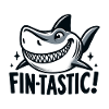 Shark with tooth grin