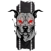 Inferno Guardian: PitBull's Crimson Gaze