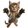 Cute jumping little cat