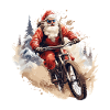 Le Père Noël avec VTT
