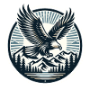 Aquila Logo Maestosità delle Montagne