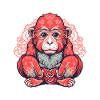 Mignon Anime Style Macaque Kawaii