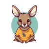 Mignon Anime Style Kangourou Kawaii