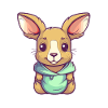 Cute Anime Style Kangaroo Kawaii