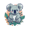 Cute Anime Style Koala Kawaii