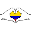 Colombia Flag Heart Shape