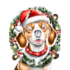 Beagle Portrait Christmas