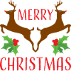 Joyeux Noël Renne et Houx