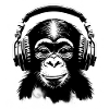 Affe mit Kopfhörern 🎧