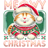 Weihnachtspullover mit Weihnachtskatze