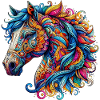 Pferd mit Mandalas verziert