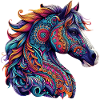 Pferd mit Mandalas verziert