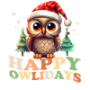 Happy Owlidays Owl Christmas
