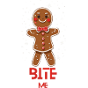 Weihnachten, Gigerbrot-Männchen-Design: ''Beiß mich''