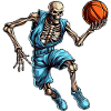 Squelette de basketteur