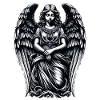 Elegant Sorrow: Gothic Angel's Grace