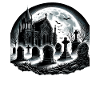 Moonlit Gothic Graveyard: Eerie Night Scene