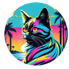 Neon cat