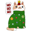 Katze im Weihnachtspullover