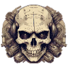 Bionic Skull - Comic Style Logo