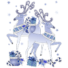 Blue Deer Christmas
