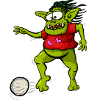 Leprechaun plays football