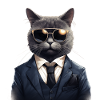 Katze in Anzug