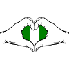 Nigeria Flag Heart Shape